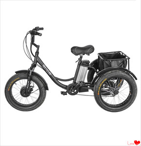Vélo électrique J à <span class=keywords><strong>trois</strong></span> roues, tricycle, scooter, 3 <span class=keywords><strong>places</strong></span> et cargo, 3 roues avec dossier pour adultes et personnes âgées - Product Image 3