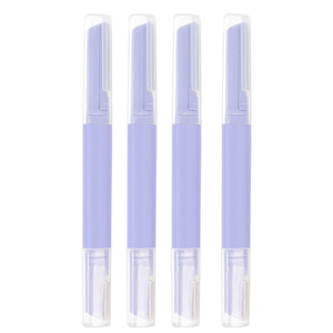 Dr. Giant Double-ended Eyebrow Trimmer Purple Plastic Rounded Tip For Women Beginners Safe Skin-friendly - Product Image 4