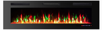 Cheminée électrique encastrée murale à télécommande, 13 couleurs de flamme artificielle, 12 couleurs de charbon, pour la maison