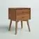 Wholesale Bedside Table Cabinet End Table Modern Bamboo Nightstand With 2 Storage Drawer For Living Room Or Bedroom