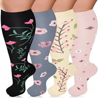 Chaussettes de compression grandes tailles extra larges pour mollets larges 20-30 mmHg, bas de contention graduée pour le sport, les voyages et la récupération, pour hommes et femmes