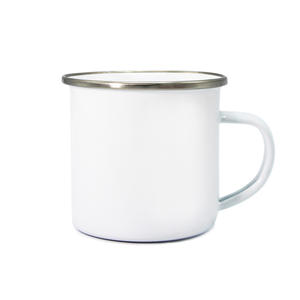 Taza emaille con borde de acero inoxidable, <span class=keywords><strong>tazas</strong></span> de 12oz, sublimación, logotipo personalizado, taza de esmalte promocional para <span class=keywords><strong>regalar</strong></span> - Product Image 4