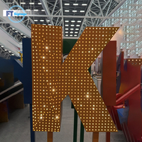 Enseigne en lettres 3D LED personnalisée avec matrice de points perforée et en aluminium/acier galvanisé pour la publicité, étanche IP65