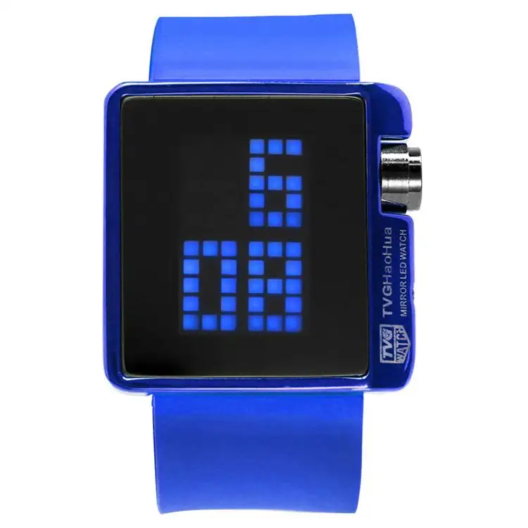 TVG 4G08 Digitale di vendita calda LED per bambini Orologio Da Polso 2019 Nuovo Confortevole banda di Silicone Specchio Display digitale Impermeabile Della Vigilanza