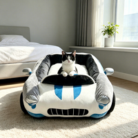 Sportwagen-Stil Hundebett Kreatives Auto-förmiges Polyester-Haustier-Sofa Ganzjährig Universell für Mittelgroße und Kleine Hunde Keine Montage Erforderlich