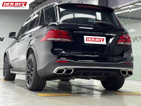 Bodykit pour Benz ML166 mise à niveau vers GLE166 AMG diffuseur de pare-chocs avant avec tuyau d'échappement