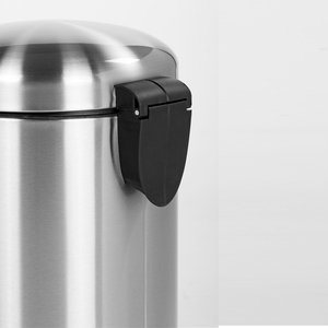 <span class=keywords><strong>Poubelle</strong></span> à pédale <span class=keywords><strong>ronde</strong></span> en acier inoxydable avec <span class=keywords><strong>couvercle</strong></span>, design classique - Product Image 4