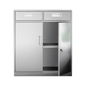 304 stainless steel cabinet Outdoor tools File storage small cabinet drawer with lock bedside table Wall Storage Cabinet