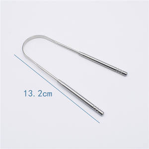 2022 OEM cura orale U forma in acciaio inox adulto raschietto per la lingua per adulti più pulito igiene salute ayurvedica raschietto lingua Raspador De - Product Image 5