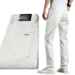 Pantalons habillés décontractés pour hommes de haute qualité, <span class=keywords><strong>pantalon</strong></span> <span class=keywords><strong>chino</strong></span> blanc slim pour le travail, <span class=keywords><strong>pantalon</strong></span> d'affaires pour hommes - Product Image 1