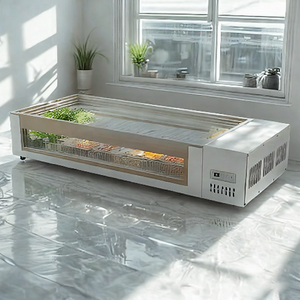 Open <span class=keywords><strong>Spray</strong></span> Seafood Display Réfrigérateur Poisson Glace Compteur Commercial Viande Réfrigérateur Comptoir Poisson Affichage Réfrigérateur - Product Image 2
