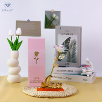 Pesona Mawar Abadi Buatan PE Berlapis Emas 24K Unik, Hadiah Pernikahan, Ulang Tahun, Hari Valentine yang Dipersonalisasi