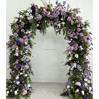 Arche de fleurs artificielles personnalisable en couleur, style printemps vert, arche florale en soie, toile de fond pour décoration de mariage et d'événements