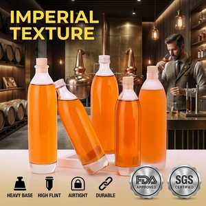 Bouteille en verre dépoli rond <span class=keywords><strong>de</strong></span> luxe Solent, base lourde, pour spiritueux et vin, vente en gros, fournisseur d'usine, fabricant, en vrac - Product Image 1