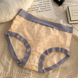 Ropa interior estampada de algodón modal para mujer, cintura alta, talla grande, moda, sin rastro, seda de morera, entrepierna antibacteriana - Product Image 6