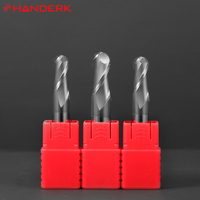 Juego de fresa de extremo plano de carburo de tungsteno HRC45 4F resistente al desgaste HANDERK con revestimiento para herramienta de corte CNC