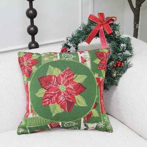 Housse de <span class=keywords><strong>coussin</strong></span> tissée personnalisée à faible MOQ, nouveau design de Noël, pour canapé, décoration intérieure - Product Image 2