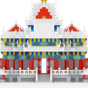 2483PCS北京宮殿博物館コーナータワーモデルおもちゃブロックミニ組み立てビルディングブロックセット子供向けギフト