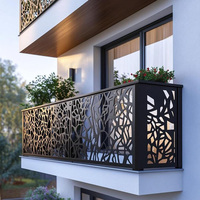 EKOO Pulverbeschichtetes Edelstahl-Terrassengeländer Aluminium-Treppengeländer Maßgefertigte Lasergeschnittene Schutzgeländer für Balkone