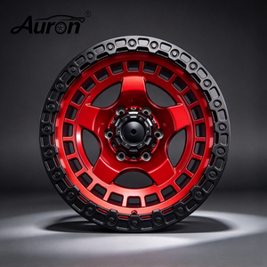 ล้อแม็กซ์แบบหลายก้าน ขนาดนิ้วต่างๆ ผลิตจากวัสดุขึ้นรูปชิ้นเดียว สำหรับรถยนต์นั่งส่วนบุคคล  แบบ Flow Forming ล้อแม็กซ์สีแดงทอง  ขายส่ง ของใหม่ - Product Image 2