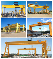 Grue à portique électrique robuste montée sur rail hauteur maximale 10m boîte de vitesses portant des composants de base industries agricoles 35t 4t 7t 6t 60t
