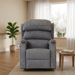 Fauteuil inclinable à double moteur pour soins aux personnes âgées, zéro gravité, avec chauffage, appuie-tête réglable, soutien lombaire et roulettes mobiles - Product Image 5
