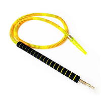 Accessoires pour chicha, chicha colorée avec miroir, tuyau de 1,8 m, poignée en éponge, tuyau en PVC, tuyau en aluminium