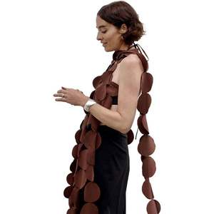 2023 automne vêtements pour femmes nouveau Sexy <span class=keywords><strong>dos</strong></span> <span class=keywords><strong>nu</strong></span> licou irrégulière coupe ajustée longue chemise - Product Image 4