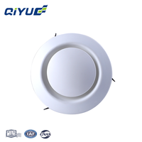 Diffuseur rond en plastique ABS pour système de ventilation centralisé HVAC, raccords de ventilation, grille d'aération ronde en ABS pour l'admission, l'évacuation et la circulation de l'air en pièce