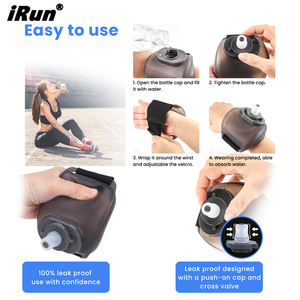 Botella de Agua Deportiva Plegable de Silicona con Pajita, Diseño Nuevo de <span class=keywords><strong>IRun</strong></span>, para Gimnasio, Viajes - Product Image 5