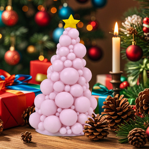 Moule en silicone 3D en forme <span class=keywords><strong>de</strong></span> sapin <span class=keywords><strong>de</strong></span> Noël à <span class=keywords><strong>bulles</strong></span> stéréo pour bougies <span class=keywords><strong>maison</strong></span>, résine époxy et <span class=keywords><strong>savon</strong></span>, parfumé, non toxique et écologique - Product Image 1