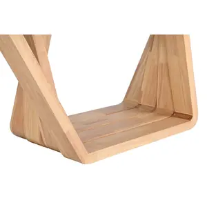 <b>Walnut</b> Crystal <b>Coffee</b> <b>Table</b> 130x70x42 10mm: Natural - Product Image 1