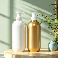 Flacon de shampoing de luxe pour hôtel, 500 ml, grande capacité, rose gold/or/argent, flacon de lotion, flacon de parfum, flacon cosmétique en plastique