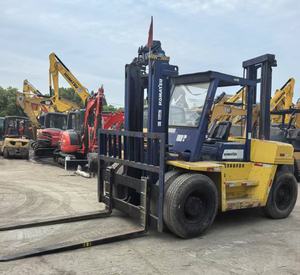 Chariot élévateur diesel Komatsu FD100 d'occasion, 10 tonnes, composants essentiels moteur et pompe, provenant du Japon, testés et inspectés, 2013-2023 - Vente chaude - Product Image 3