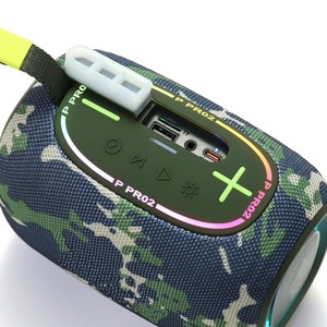 Enceinte portable sans fil P PRO2 en tissu, Bluetooth, Super Bass, Hifi, Stéréo, Woofer, RGB, Étanche, pour extérieur, Radio FM - Product Image 5