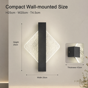 Lámpara de pared LED acrílica pequeña y moderna, montada en la pared, decorativa para interiores, para dormitorio, sala de estar, pasillo, CCT seleccionable - Product Image 3