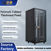 19 Zoll 32U 600*800mm Freistehender Server-Schrank Netzwerkschränke Einfache Installation mit Rollen für Rechenzentren Outdoor-Lagerung