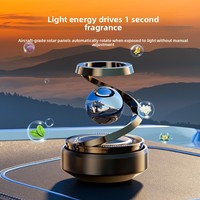 Diffuseur d'air frais pour voiture, diffuseur de parfum rotatif à énergie solaire en alliage, aromathérapie, parfum longue durée, désodorisant