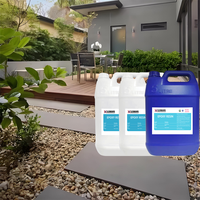 Peinture époxy liquide transparente colorée métallisée à texture marbre B 2:1 pour la construction et le travail du bois