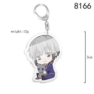 Llavero de acrílico de <span class=keywords><strong>Anime</strong></span> Fruits Basket, colgante de Kyo Sohma, <span class=keywords><strong>Yuki</strong></span> Sohma, Tohru, para bolso, coche, teléfono móvil, regalos - Product Image 2