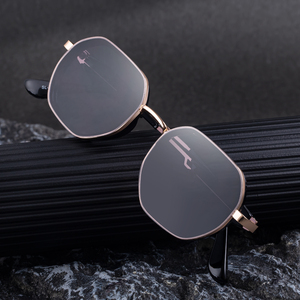 Lunettes de soleil pour hommes Partagas 2026, design de mode, logo personnalisé, monture en métal de forme polygonale, protection UV400 - Product Image 4