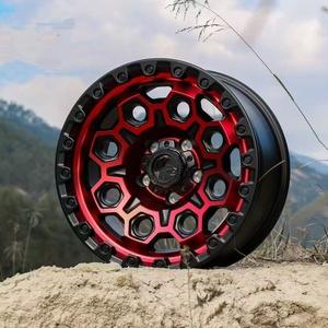 Super 4x4 Forged Aluminum 6-Hole Offroad Car 8.5/9.5 Inch Matte Red <b>Wheels</b> Customized Bead <b>Lock</b> for Passenger SUV Pickup - Product Image 1