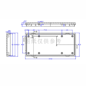 Hộp Nhựa ABS Màu Đen Tùy Chỉnh 118*54*30MM(L * W * H) Hộp Đựng Dụng Cụ Điện Tử Hộp Nối Điện Ngoài Trời - Product Image 5