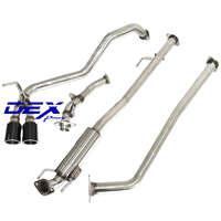 Système d'échappement DEX HKS Hilux Revo GUN135R Silencieux latéral double en fibre de carbone avec embout en acier inoxydable de 1,5 mm d'épaisseur Performance 1 an