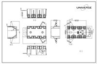 Boîte de jonction électrique en PVC 3 modules, nouvelle, ignifuge UL94 V0, homologuée ETL American Standard, 44 pouces cubes, pour prises/interrupteurs