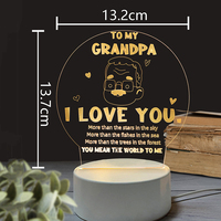 Lampe de table 3D LED en acrylique sans fil pour la décoration de la maison