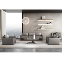 Muebles Modernos de Lujo para Sala de Estar, Juego de Mesa de Centro y Sofá de Madera para Oficina o Sala de Recepción