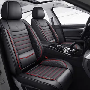 Bán buôn ghế màu Đỏ phổ quát phù hợp PU 5D da ghế xe bao gồm phù hợp đầy đủ bao gồm năm chỗ ngồi xe ô tô tất cả bao quanh
