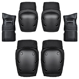 Rodilleras, coderas y protectores de muñeca, color negro, juego de 6 piezas, absorción de impactos, para patinaje sobre ruedas, ciclismo, bicicleta de equilibrio, niños y adultos - Product Image 5