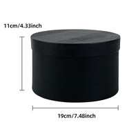 Kotak Bunga Kertas Bulat - Kemasan Bunga Premium Hitam & Putih untuk Buket, Dekorasi Pernikahan & Rangkaian Hadiah